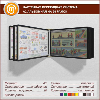 Настенные перекидные системы А2 на 20 рамок