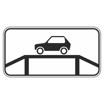 Дорожный знак 8.10 «место для осмотра автомобилей» (металл 0,8 мм, I типоразмер: 300х600 мм, С/О пленка: тип Б высокоинтенсивная)