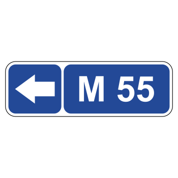 Дорожный знак 6.14.2 «Номер маршрута» (широкий) (металл 0,8 мм, III типоразмер: 450х1350 мм, С/О пленка: тип А инженерная)
